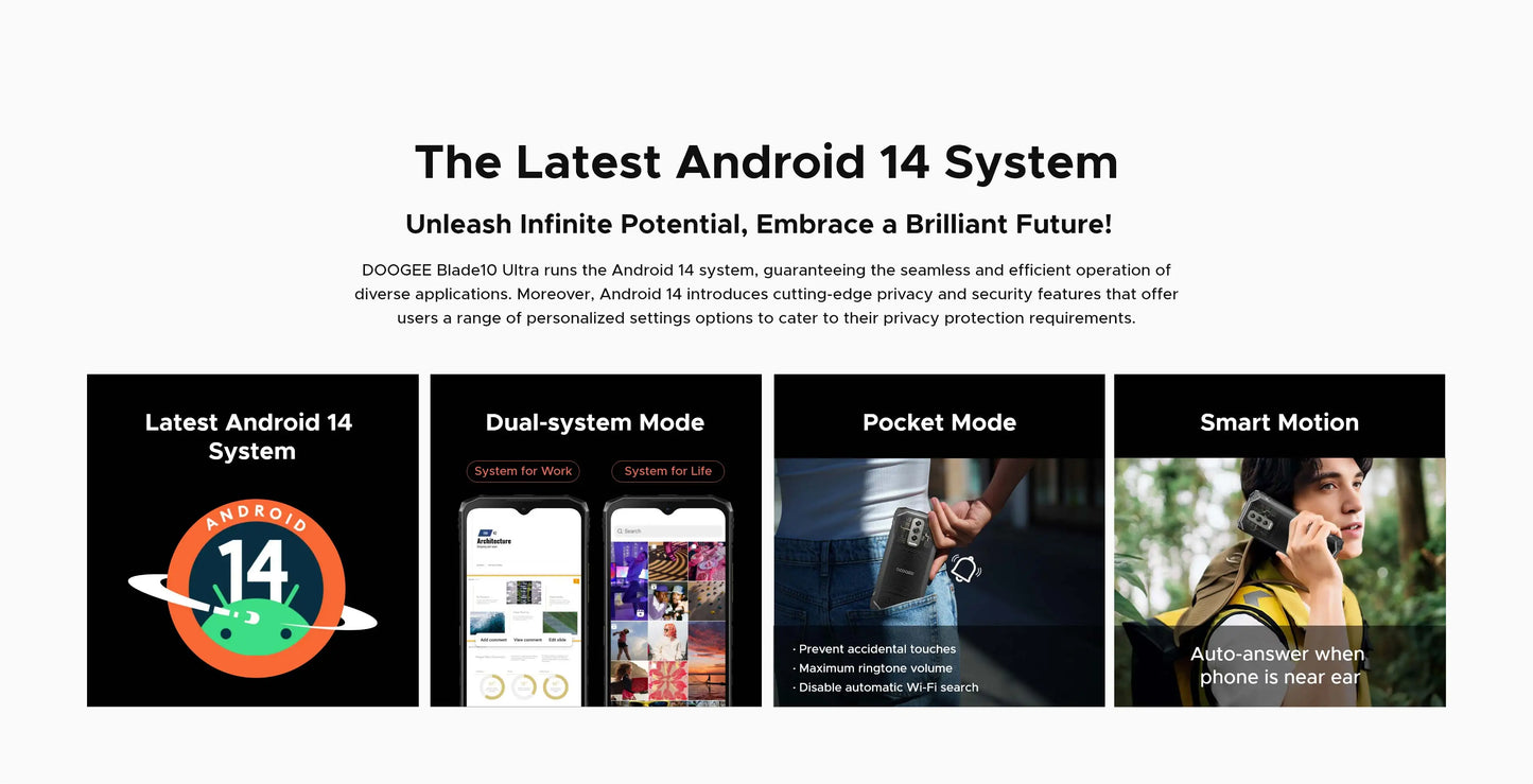 DOOGEE Blade10 Ultra Outdoor-Smartphone - 256 GB, 5150 mAh, 6,56 Zoll