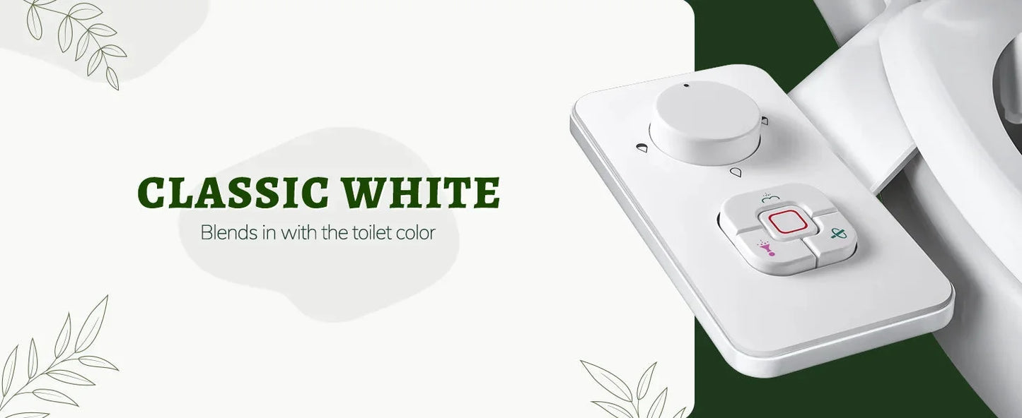 SAMODRA Bidetaufsatz Ultradünn - Kaltwasser, 2 Düsen, Nicht Elektrisch