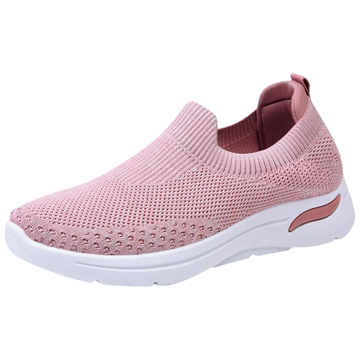 Women's New Summer Shoes Mesh Breathable Sneakers Light Slip on Flat Platform Casual Shoes Ladies Anti-slip Walking Woven Shoes