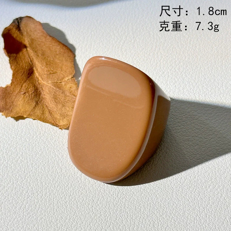 Inele Groase Geometrice HangZhi - Rășină, Mărime Mare