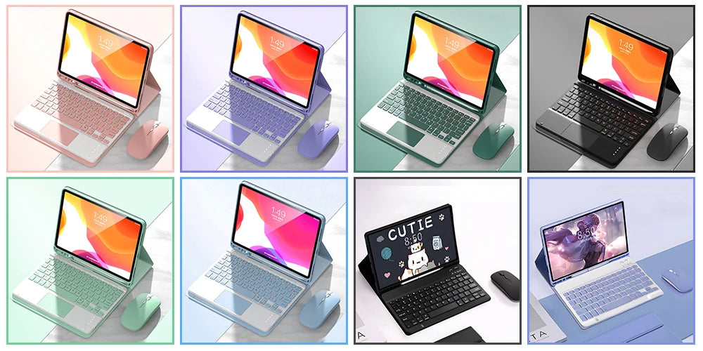 Bluetooth Wireless Tastatur und Maus für iOS Android Windows Tablet - Deutsche Version