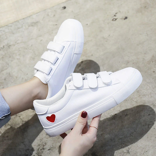 Women Sneakers Fashion Breathble Vulcanized Shoes Pu Cute Cat Cartoon Lace Up Casual White Women Shoes Zapatos De Mujer Female