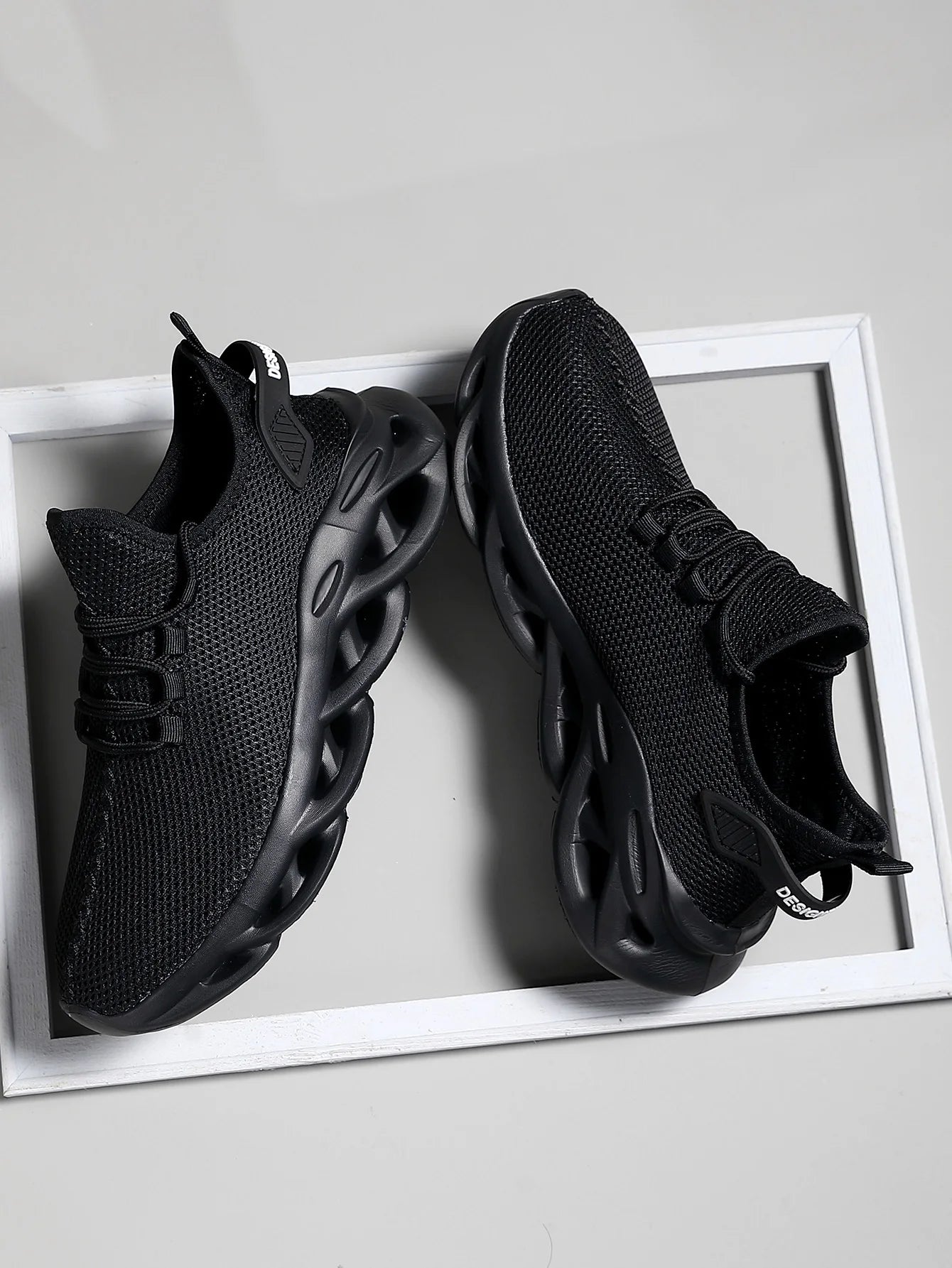 Herren-Laufschuhe 2025: EALSQN Männer Sport Laufen Schwarz Jogging Schuhe Lässige Sneaker Braun Outdoor Atmungsaktiv Mesh Frauen Leicht Stoßdämpfung Schwarz Tennis Kollektion