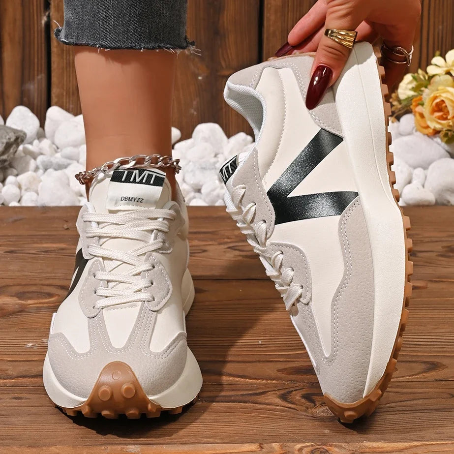 Meilecheng Damen Sneakers Bequem - Rutschfest PU Innensohle