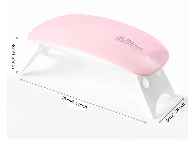 Poly Nail Gel Kit with 6W LED Lamp, All-In-One Set for Manicure, Semi-Permanent Extension Gel and Acrylic French Nails with Tool