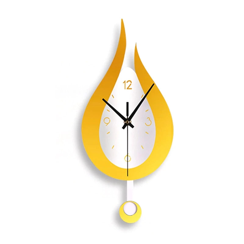 Modern Water Dropping Design Wall Clock Creative Acyrlic Pendulum Clock for Home Bedroom Living Room Office Decoration Mute Time