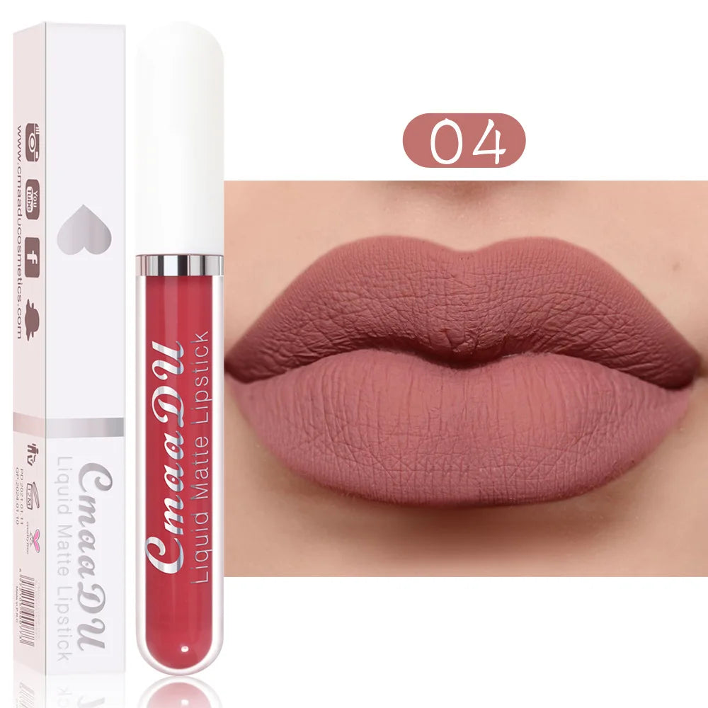 Liquid Matte Lippenstift 2025 - Wasserfest Langanhaltend Make-up Frauen - Kosmetik Koreanisch Makeup Beauty Lip Gloss Tint Fleck