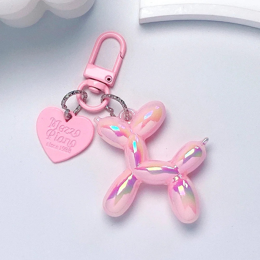 Damen Schlüsselanhänger 2025 - Adorable Balloon Dog Y2k Bag Charms Cute Puppies Acrylic
