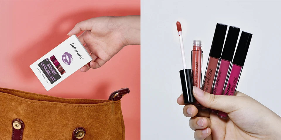 Lipgloss Cream Texture Lipstick Semi-Matte Long Lasting Do Not Fade 8 Colors Experience Richly-Pigmented Shades Peach Makeup