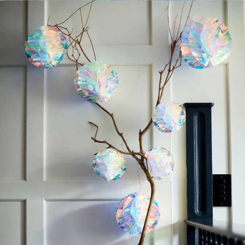 CN Irideszierende Wabenball Deko - Kunststoff 6er Set Größe variabel