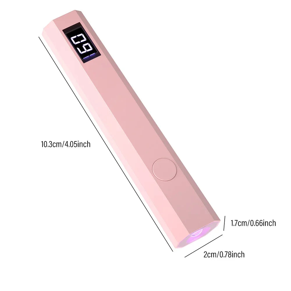 Handheld Mini UV LED Nail Lamp for Gel Polish Curing USB Rechargeable Quick Dry Portable Manicure Machine Nail Art Tool