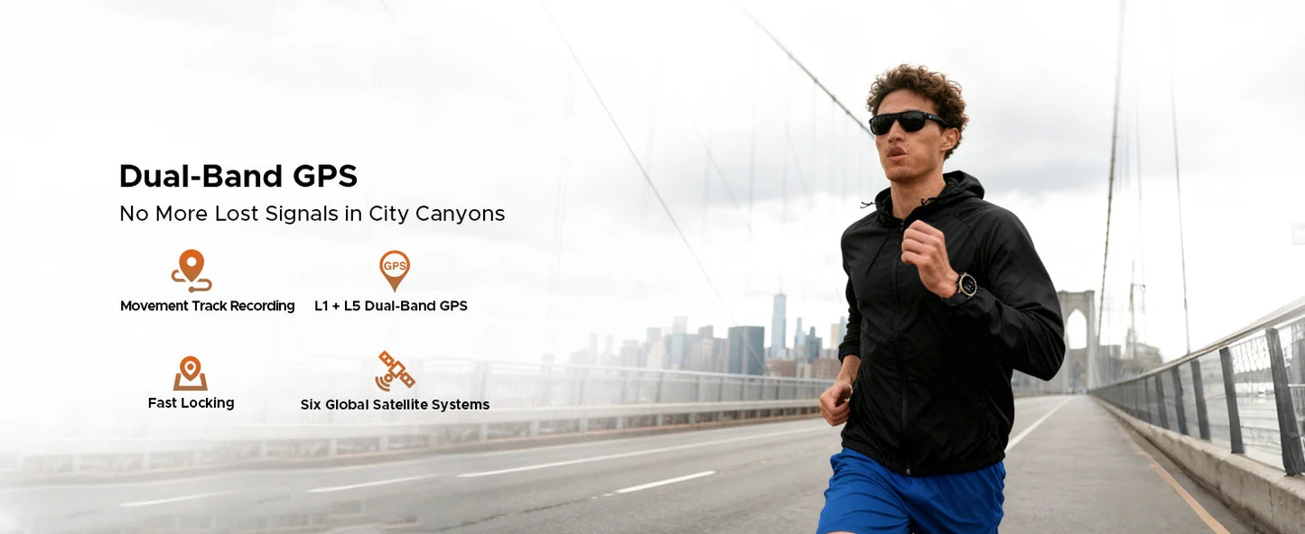 DOOGEE Anywise W1 Wasserdicht - Batterie 550 mAh, Akkulaufzeit 14 Tage, Display 1,43 Zoll