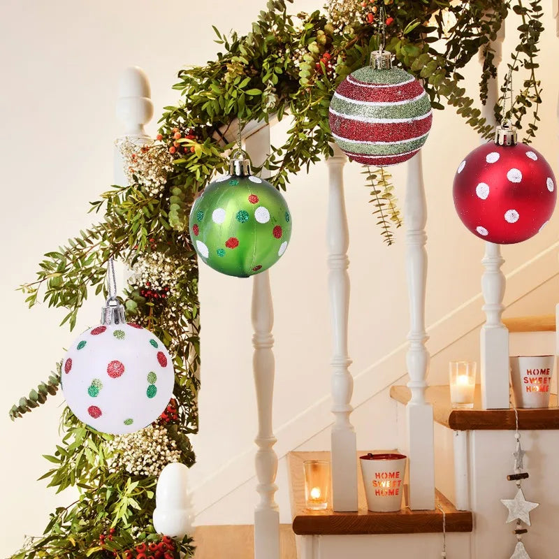 Choice Weihnachtskugeln Glitzernd - 6 Stück Kunststoff Klein