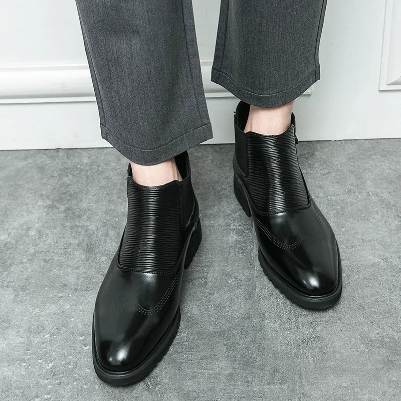 Golden Sapling Chelsea Boots Slip On - Knöchelhoch, EU Größe 42, Flacher Absatz Bequem