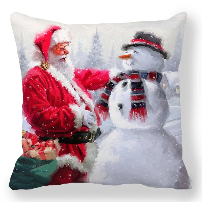 2025 New Year Christmas pillow case 30*50cm,40*40cm,45x45cm, cushion cover home Christmas decoration pillow case