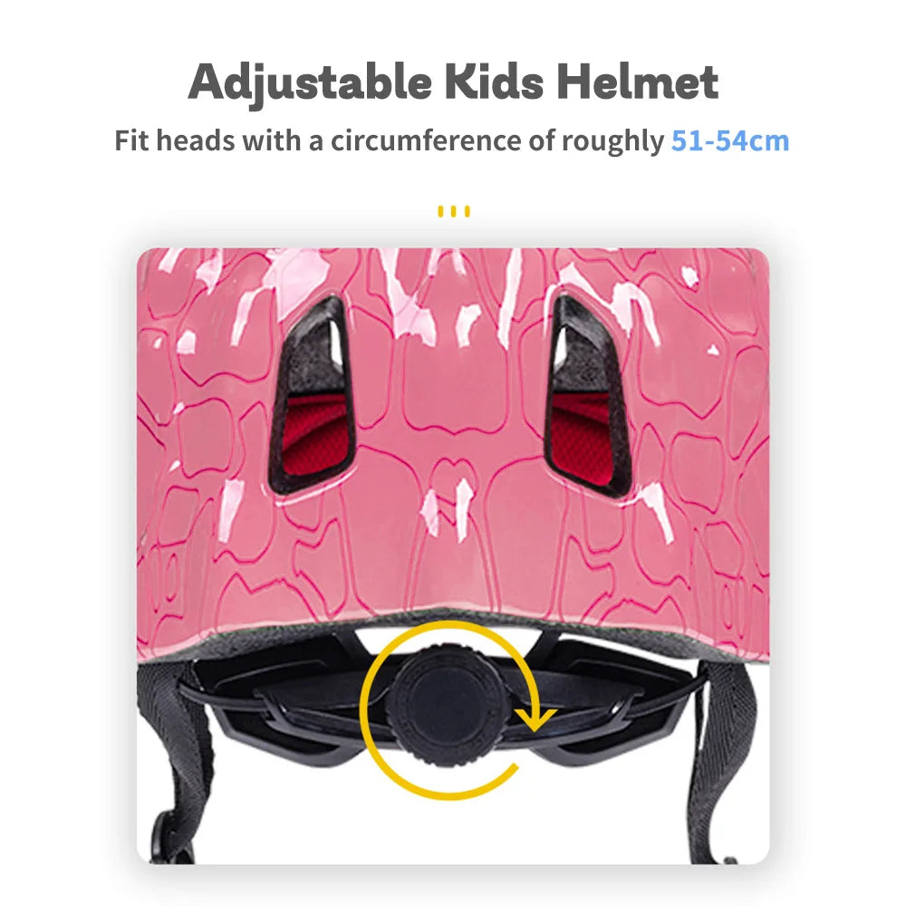 Kids Toddler Bike Helmet Adjustable Dinosaur Helmet Breathable Skating Helmet for Boys and Girls