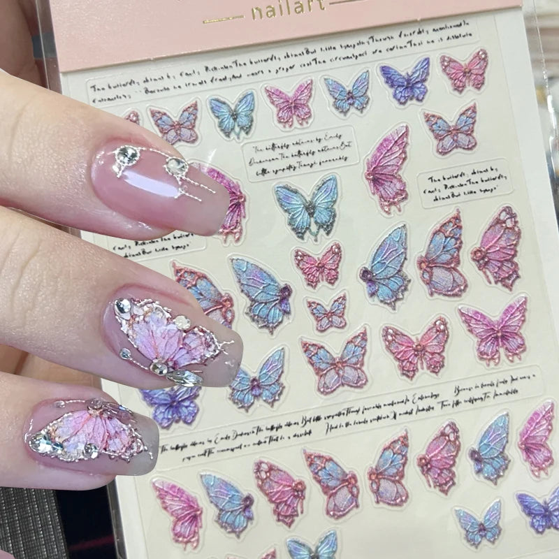 Hign-Concerned 3D Schmetterling Sticker - 1 St 7.2x9.2cm