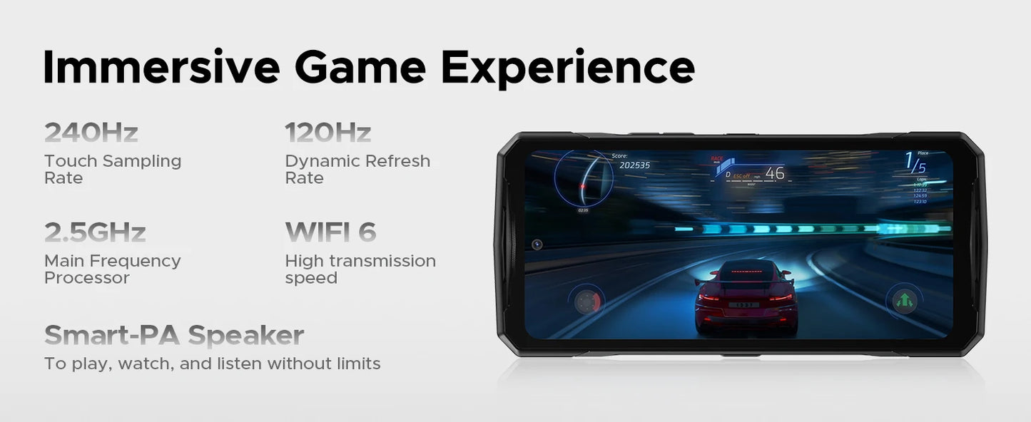 DOOGEE V40 Pro Robustes Gaming Smartphone - 8600 mAh 33W 6,78 Zoll