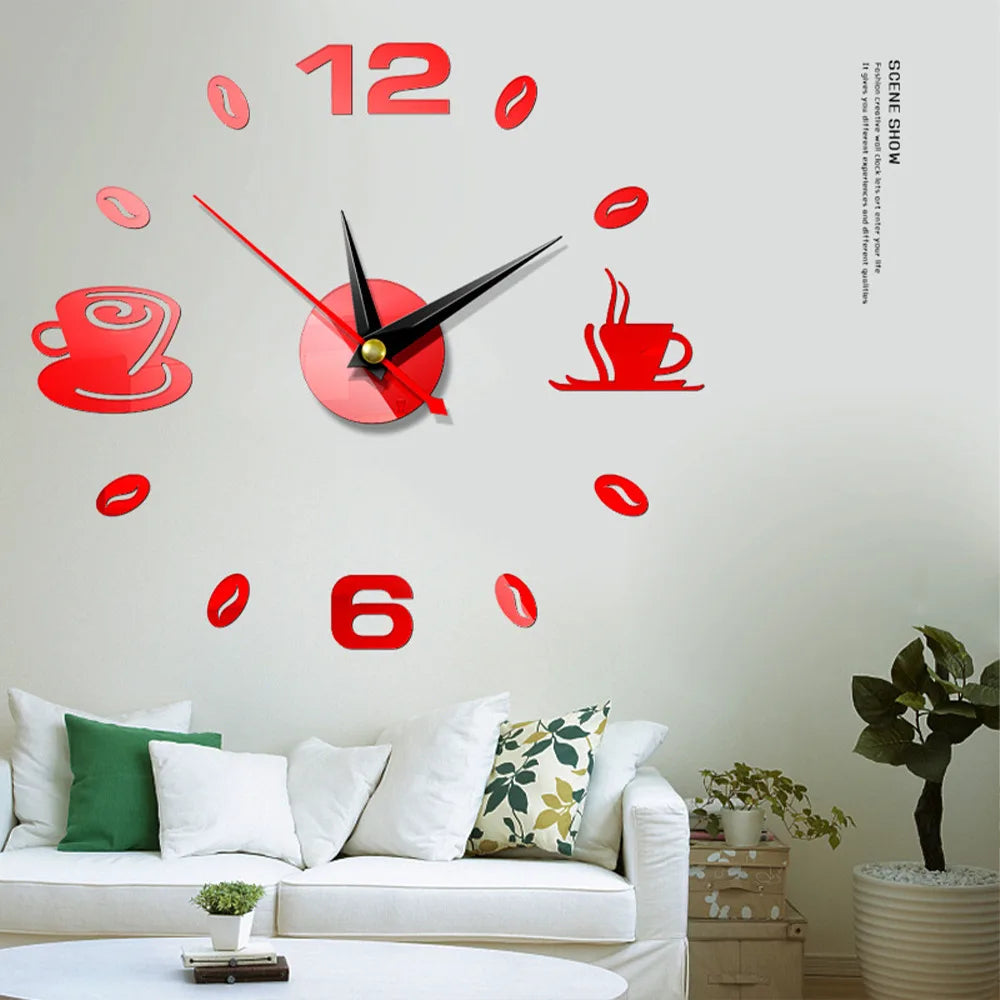 Choice 3D Wanduhr Acryl Rahmenlos - Quartz Leise 80cm