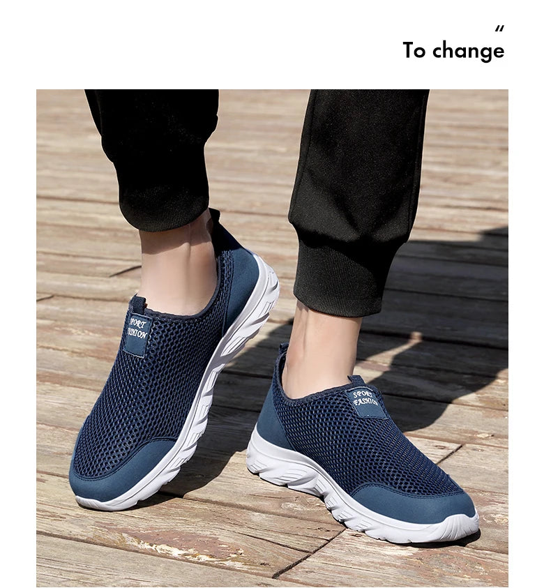 Men's Sneakers Breathable Men Casual Shoes Outdoor Male Slip On Loafers Walking Sneakers Tennis For Men