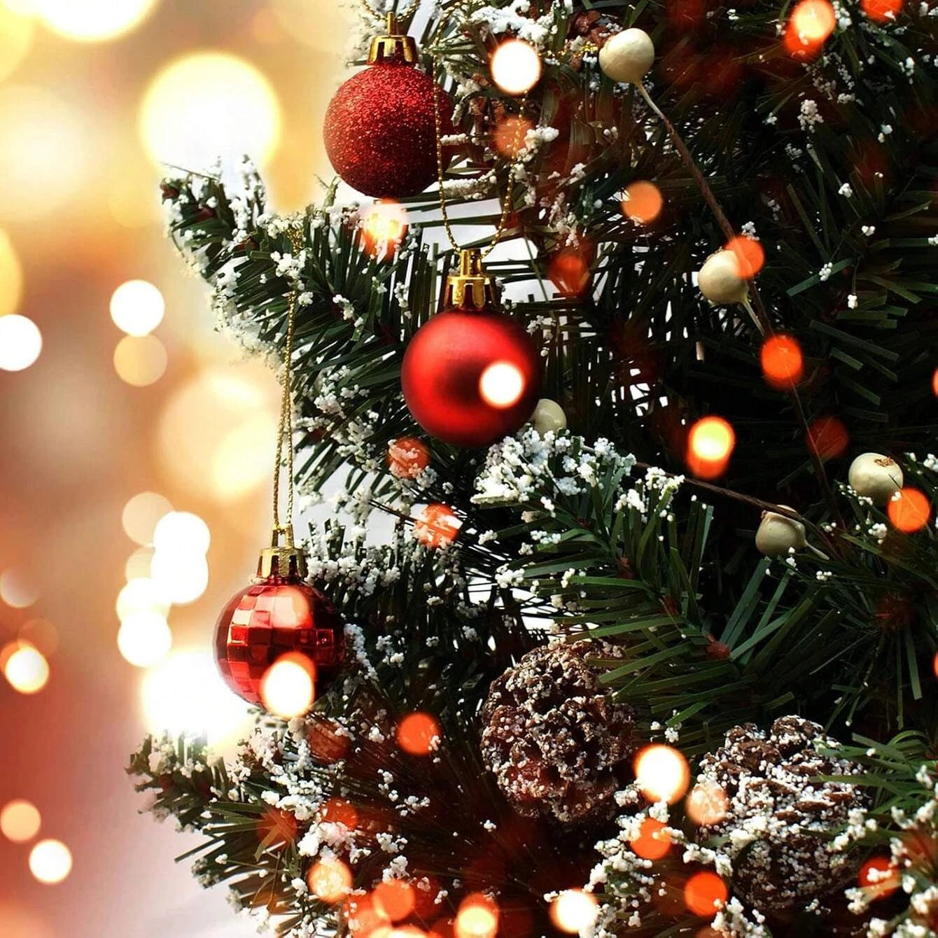 Choice Christbaumkugeln Glitzernde - Durchmesser 4 cm Kunststoff 12Stk