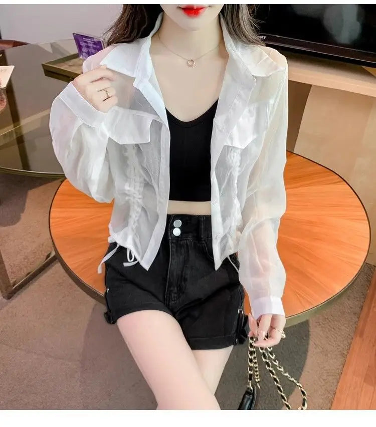 Liora Chiffon-Cardigan Leicht - Damen, Gr. S/M, Kurz