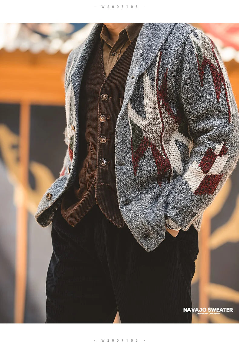 MADEN TW200 V-Neck Cardigan - Größe Oversized, Acryl