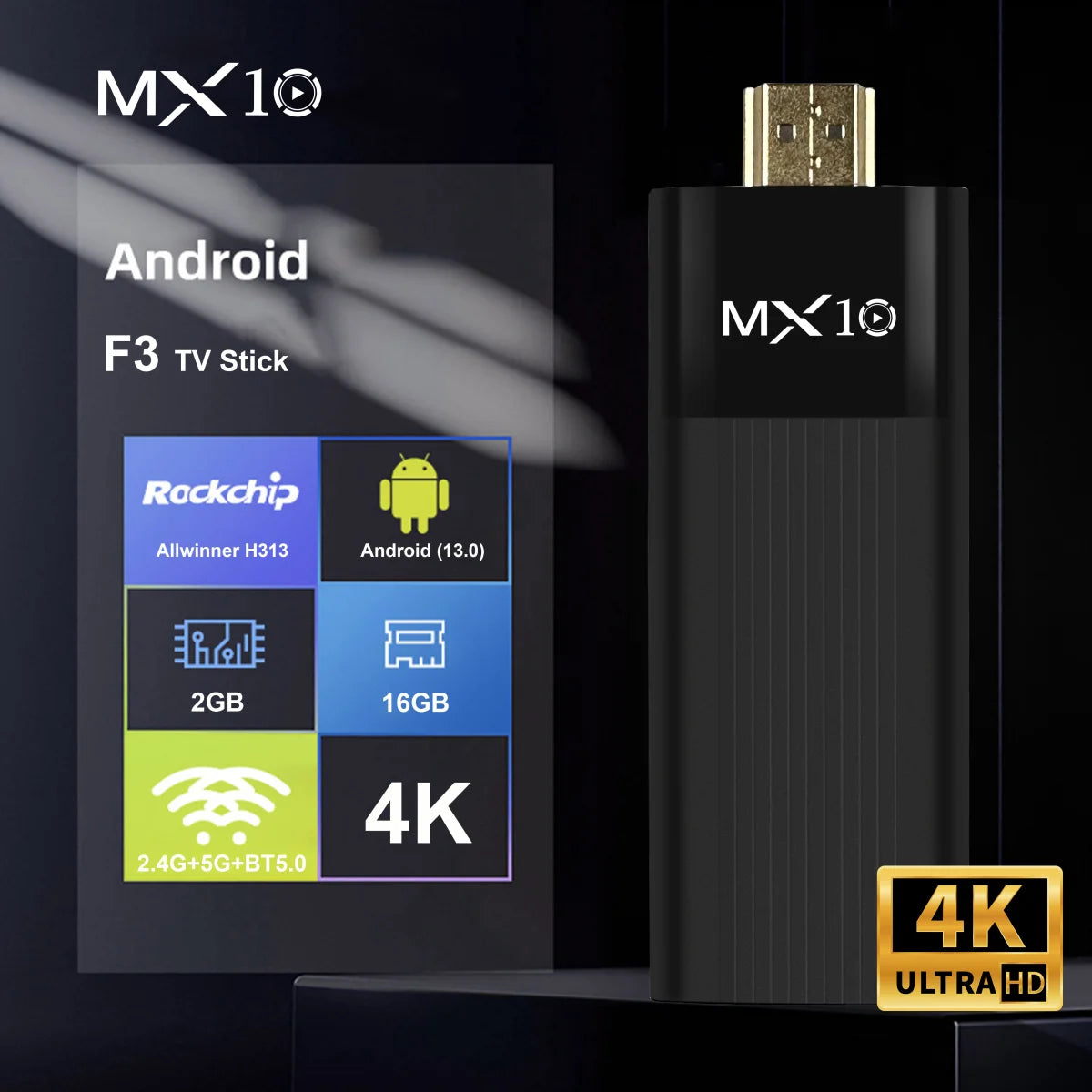 MX10-F3 WI-FI 6 Android 13 TV box 2.4/5g dual wifi support 8K decode display set top box