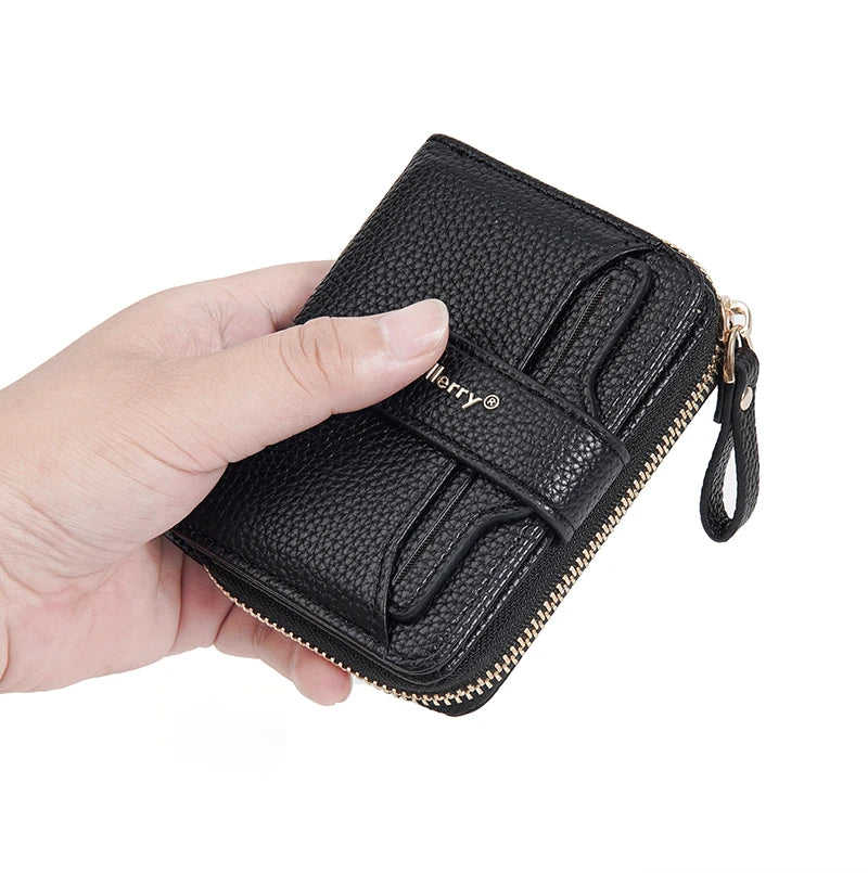 Neue Kurz Frauen Reißverschluss Geldbörsen Große Kapazität Karten Halter Marke Weiblich Portemonnaies Qualität Münz Tasche Foto Halter Geldbörse Für Mädchen