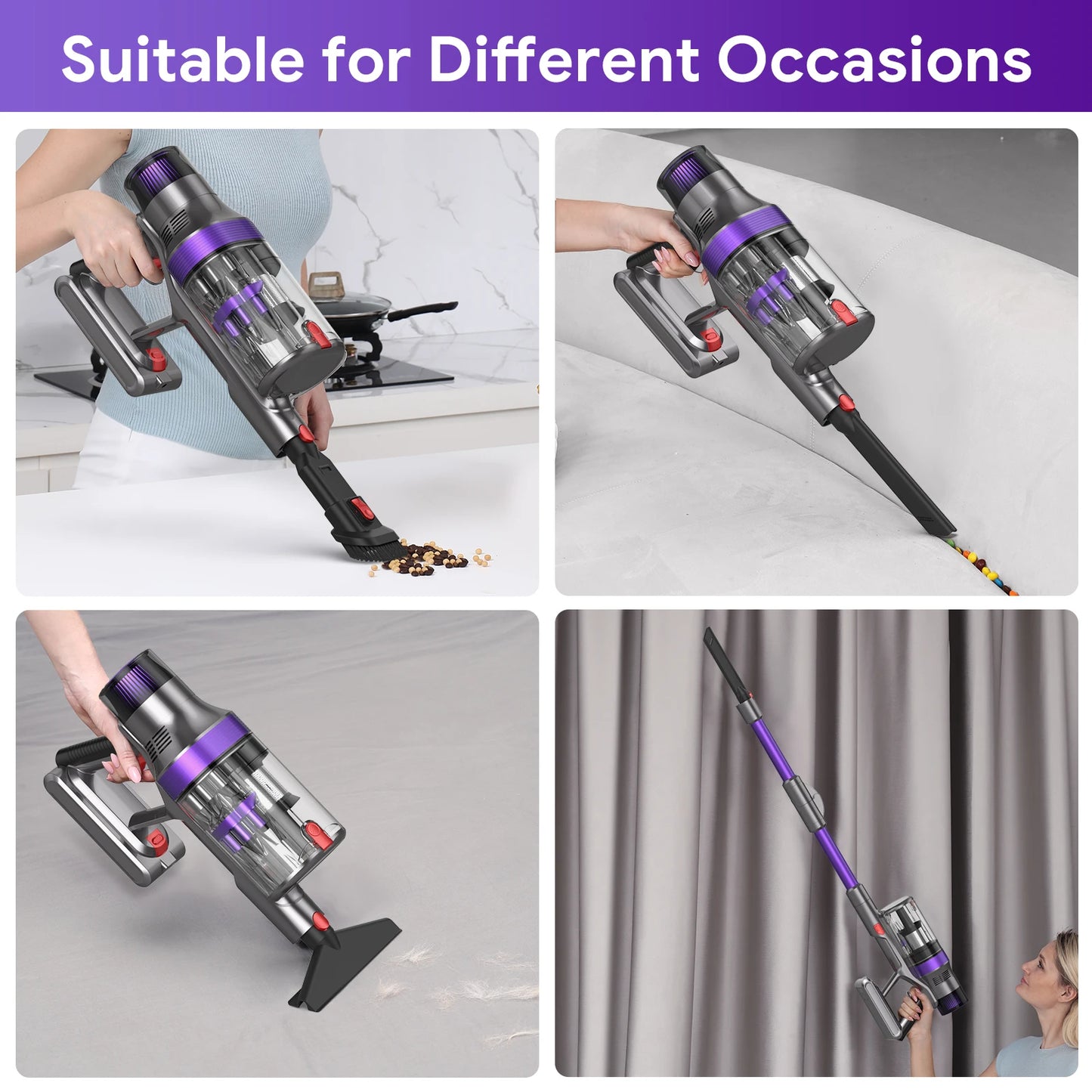 Staubsauger 2025: 570W 38kpa 8-in-1 Smart - S702 Stick Cordless 60mins Collection