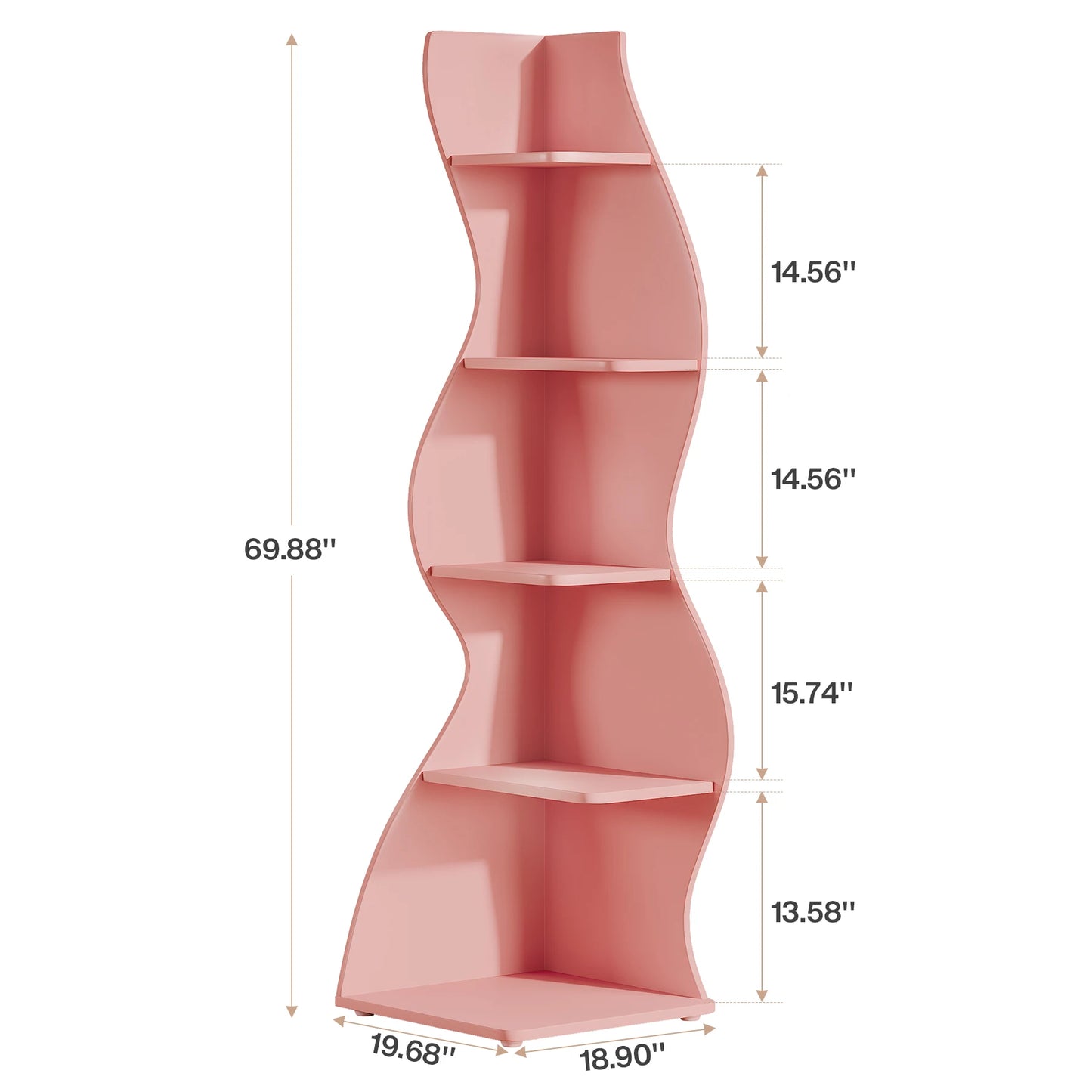 Tribesigns Bücherregal Eckregal 5-stufig Pflanzenständer Wohnzimmer