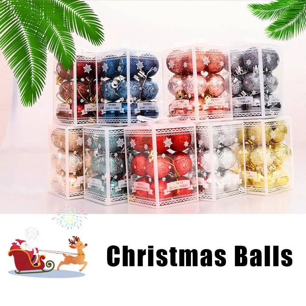 Choice Kugeln 12er Set - Kunststoff-Weihnachtskugeln 4 cm, 9 Farben