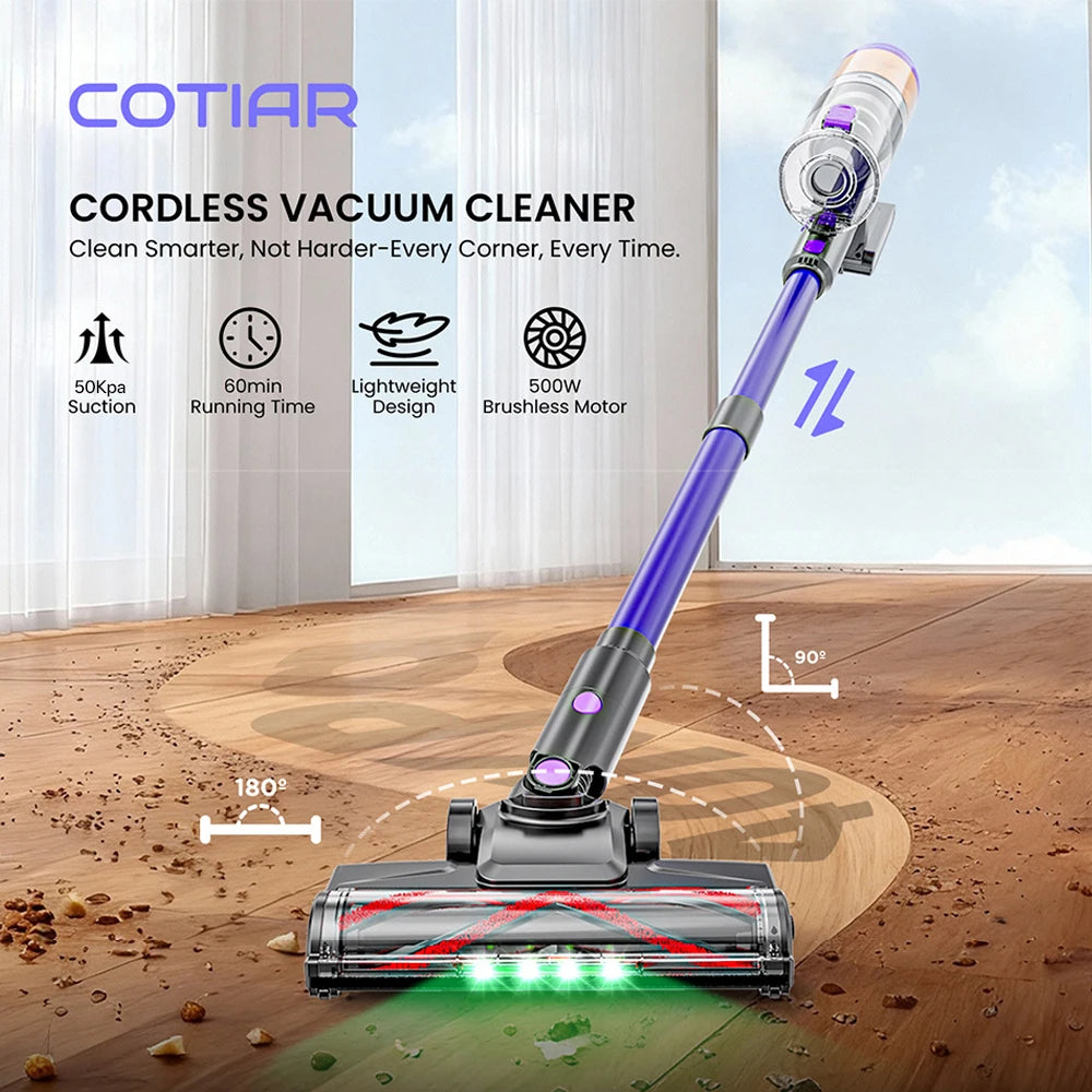 COTIAR R11 Hochleistungs Akku-Staubsauger - 1-2 L, 500 W, Ca. 3 Kg