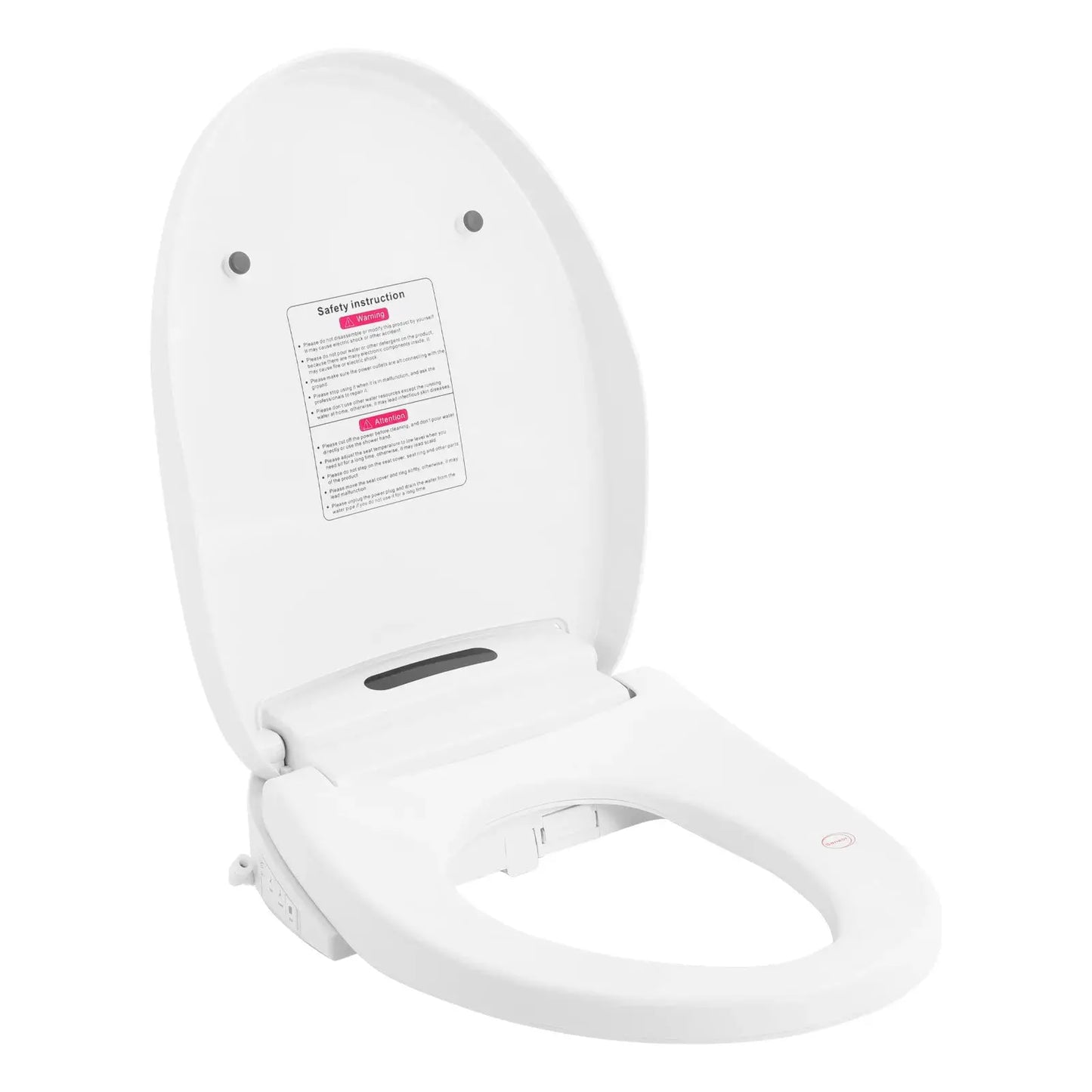 1300W Intelligenter Beheizter Bidet-Toilettensitz, 51cm Elektrischer Toilettendeckel Intelligenter V-Sitz, LED-Licht Fernbedienung/Tasten by Golden Bridge Store