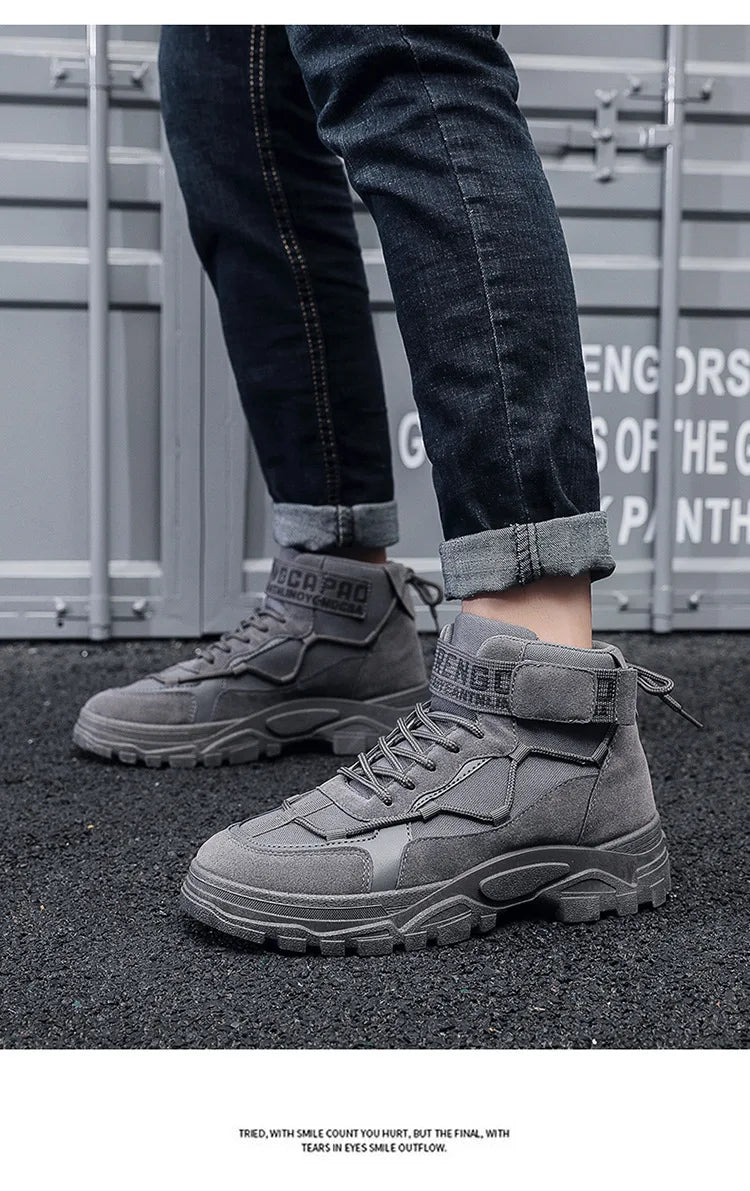 Ghete de deșert UXSTCN - Model tactic ușor - Cu șireturi până la gleznă