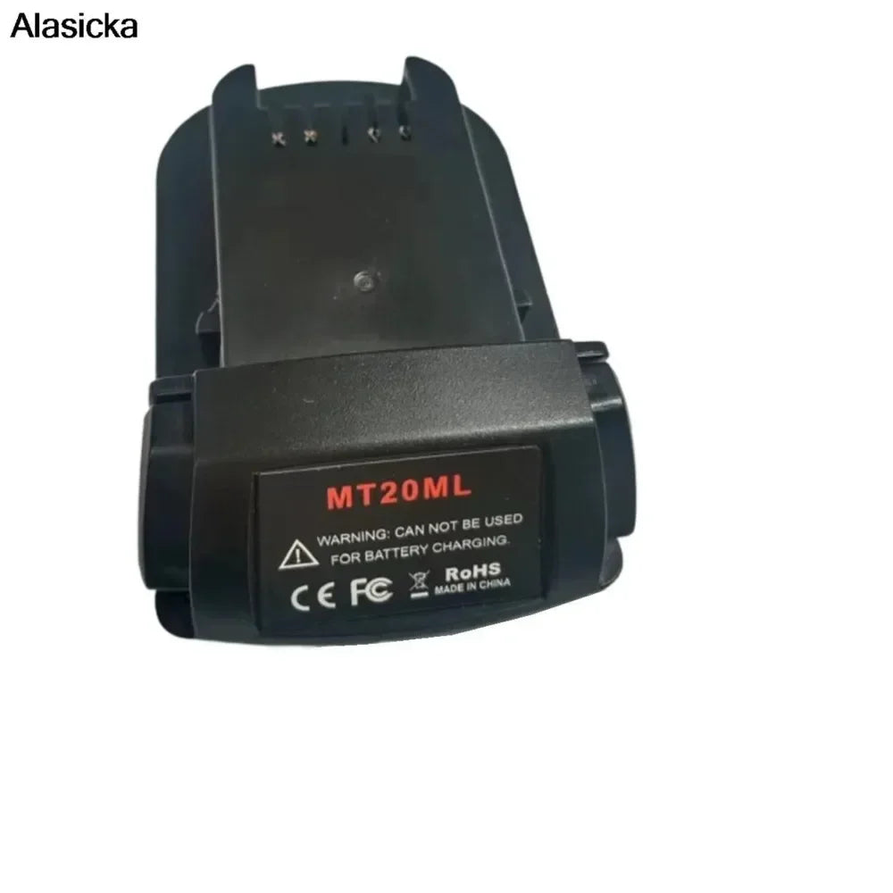 Battery Adapter for Makita MT20ML Battery Conversion Adapter Uses Makita 18V Lithium-Ion Batteries in Milwaukee 18V Power Tools
