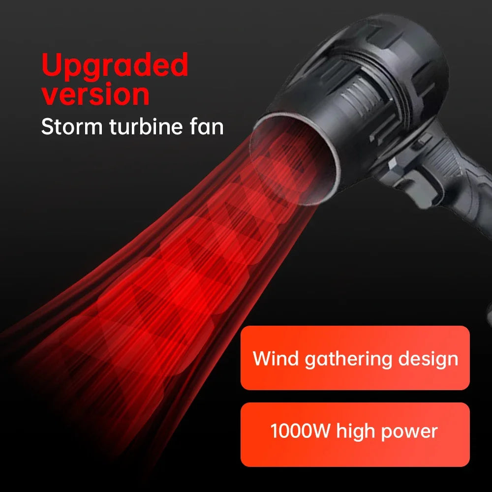 JANGKLIFE Turbo Fan Violent Air Gun Thrust Stepless Speed High Power Turbofan Leaf Blower Handheld Jet Fan for Makita Battery