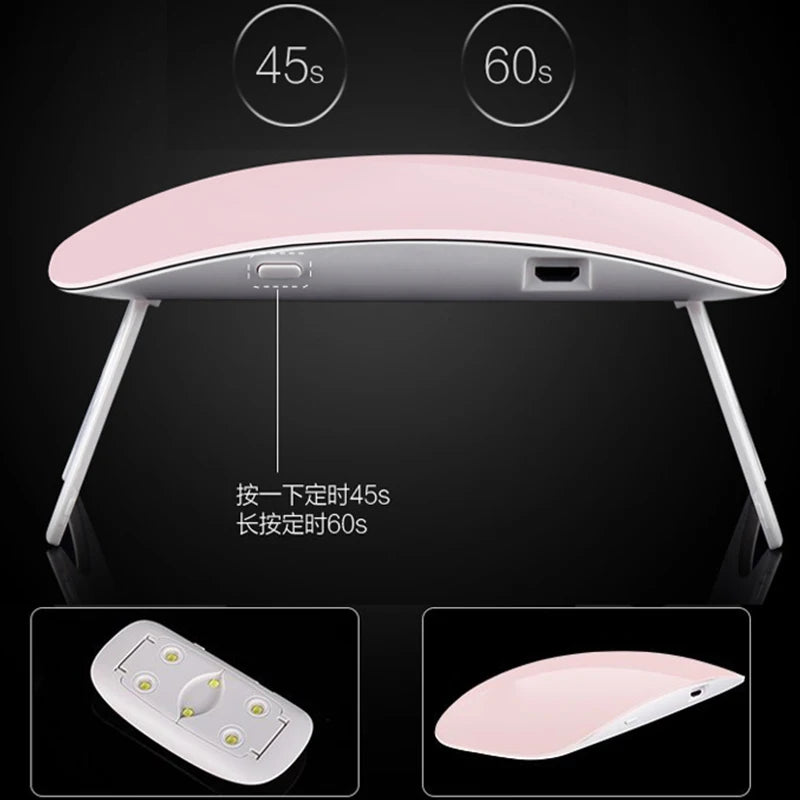Commodity HLD02 Mini LED Nageltrockner - 6W 6 LEDs 132x67mm
