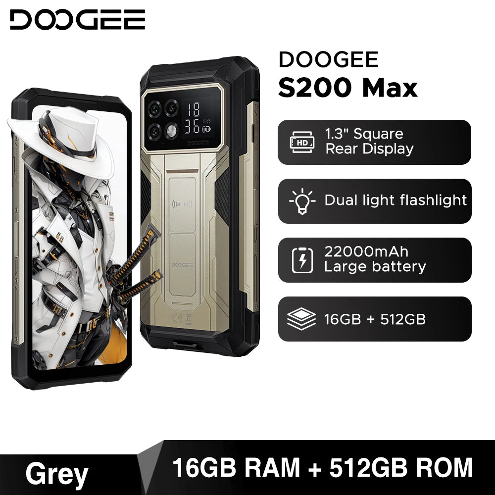 DOOGEE S200 Max Outdoor 5G - 22000 mAh Akku, 66 W, 6,72 Zoll