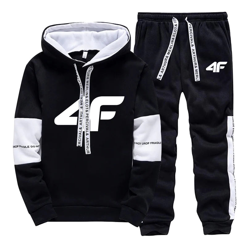 VIPOL Kapuzen-Trainingsanzug Komfort - Polyester M L