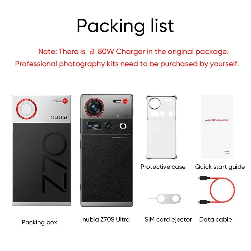 Nubia Z70s Ultra Photographer Edition - 6600mAh 80W 6,85 Zoll
