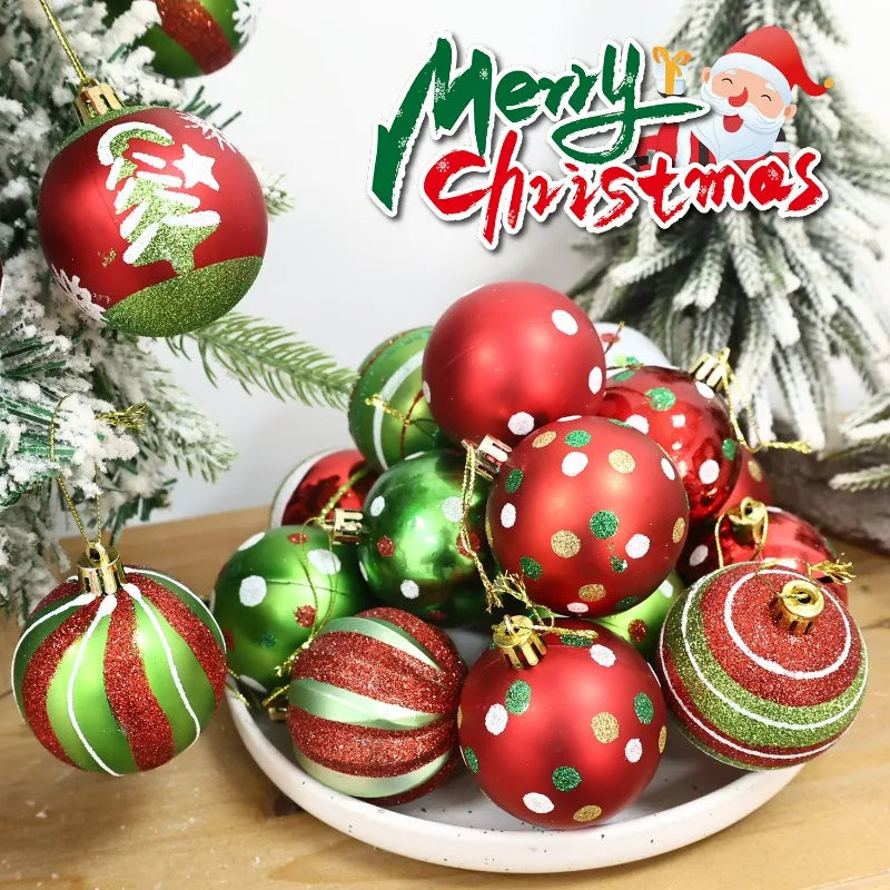 Choice Weihnachtskugeln Glitzernd - 6 Stück Kunststoff Klein