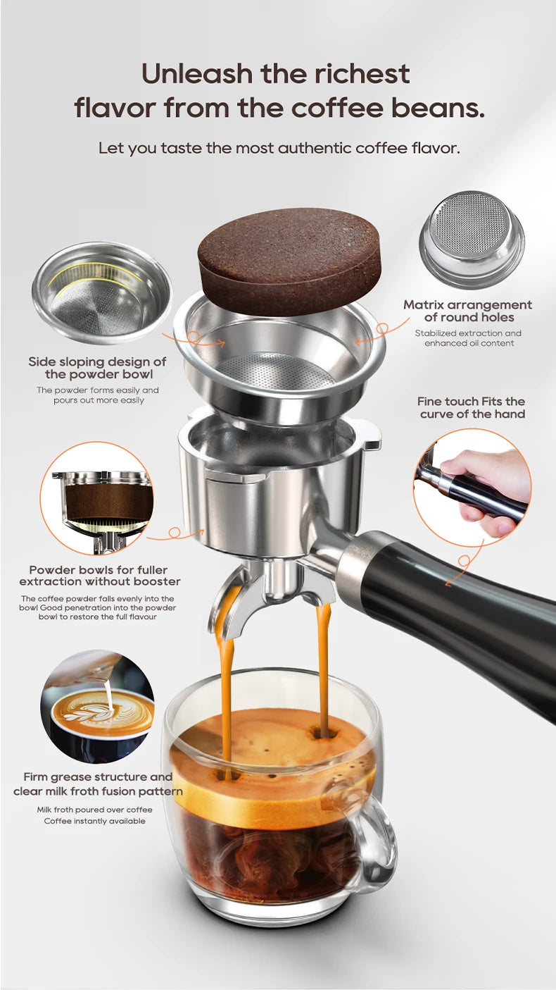 Espresso-Maschine 2025: HiBREW 20Bar Semi-Automatic H10A Temperatur-Einstellbar 58mm Portafilter Professional Barista Collection