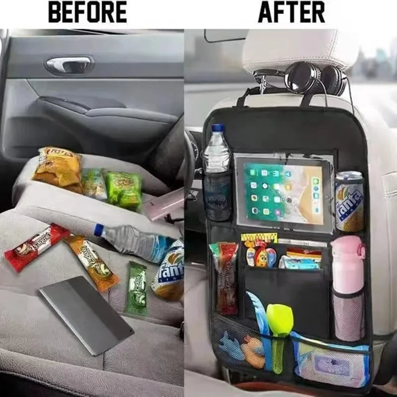 Auto Sitz Aufbewahrung Organizer Multifunktional Oxford Stoff Auto Rücken Multi Tasche Aufbewahrungstasche Mit Touch Screen Tablet Halter