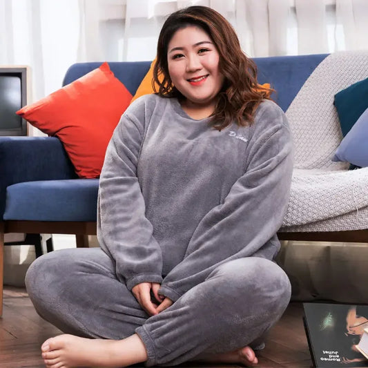 Loribindwood Korallenfleece Pyjama Set - Groesse L Bund