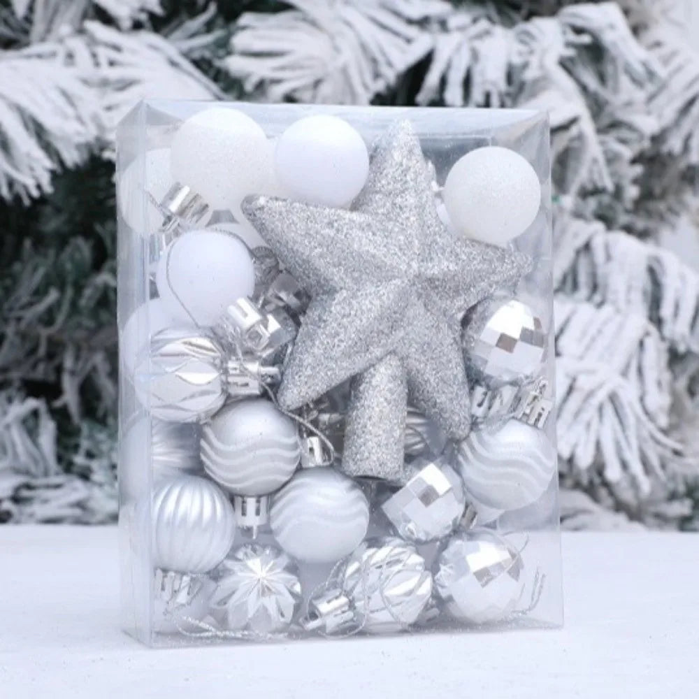 Electronic Stoßfest Weihnachtskugel Topper - 36 Stück Elektroplattiert