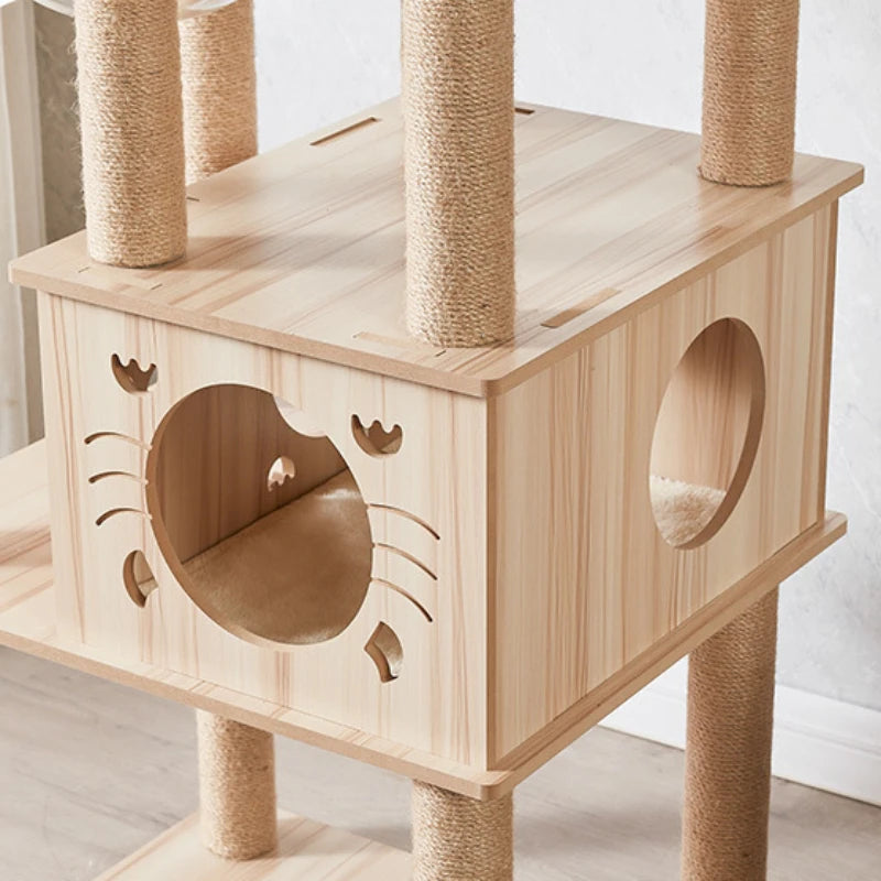 Seven-story Luxury Cat Villa Multi-Story Cat Tree House Scratch-resistant and Wear-resistant Sisal Grabbing Posts cat tree