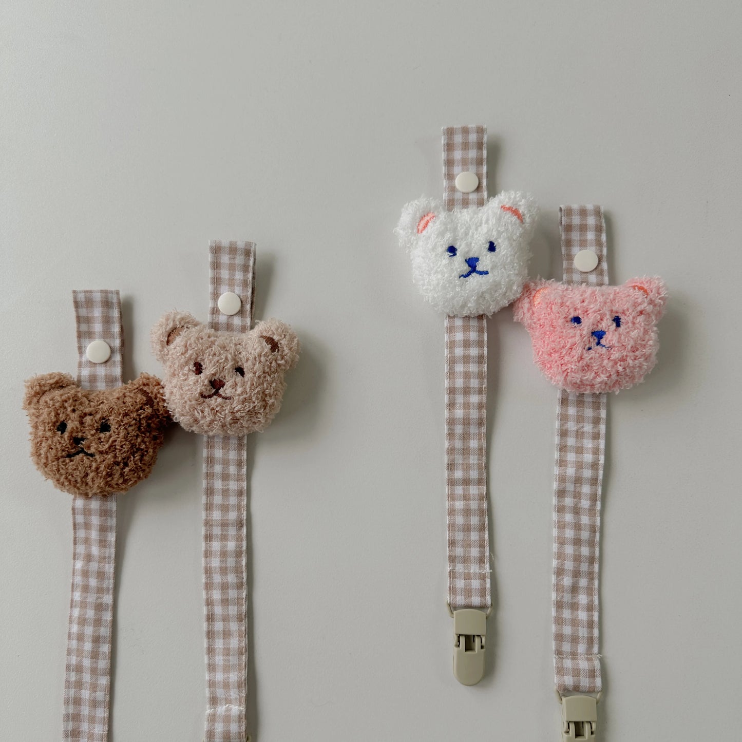 Baby Pacifier Clip Cute Bear Pacifier Chain Baby Pacifier Handheld Tooth Toy For Boys And Girls Enlightening Toy Pacifier Chain