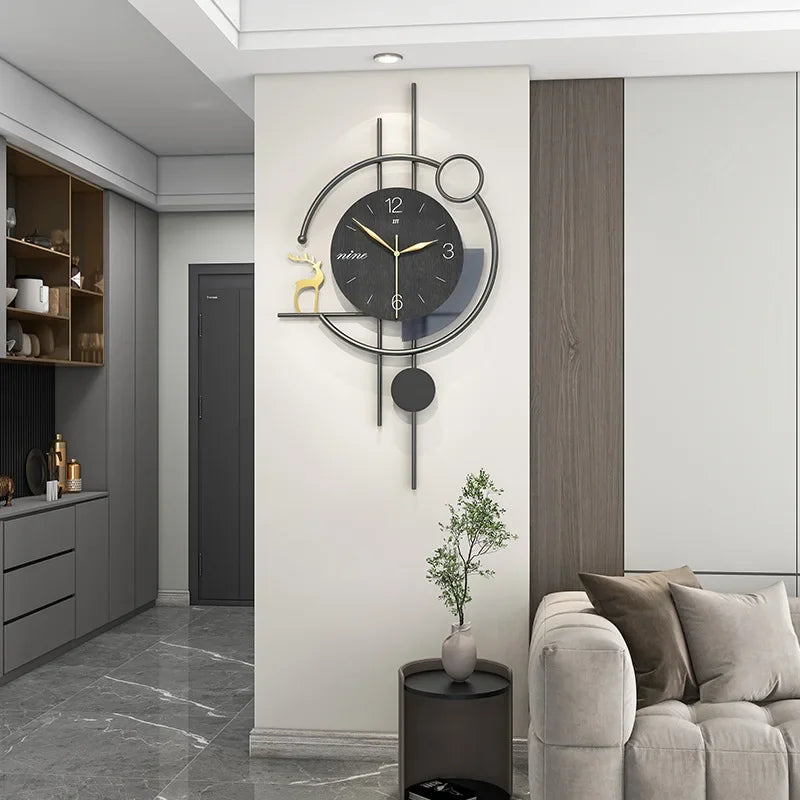 Artistic Living Room Wall Clock Modern Light Luxury High-end Home Restaurant Decoration Creative Silent Wall Clock