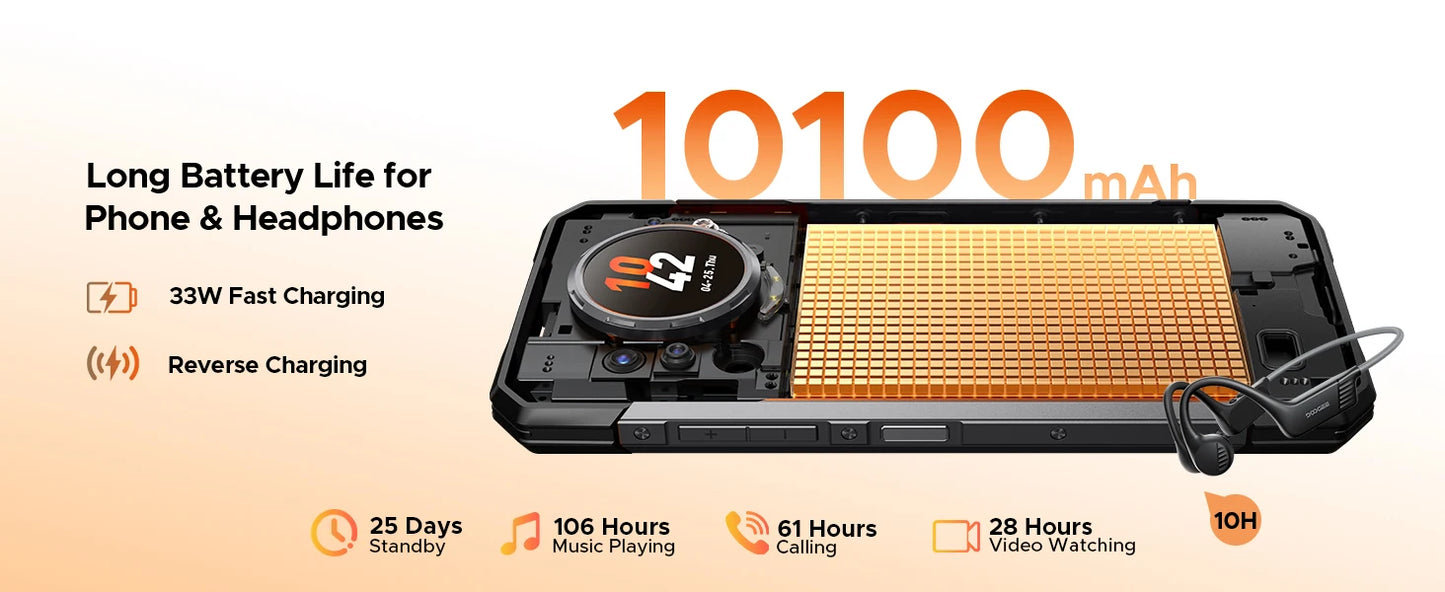 DOOGEE S200 Outdoor-Smartphone - 256GB Speicher 10100mAh Akku 6,7Zoll